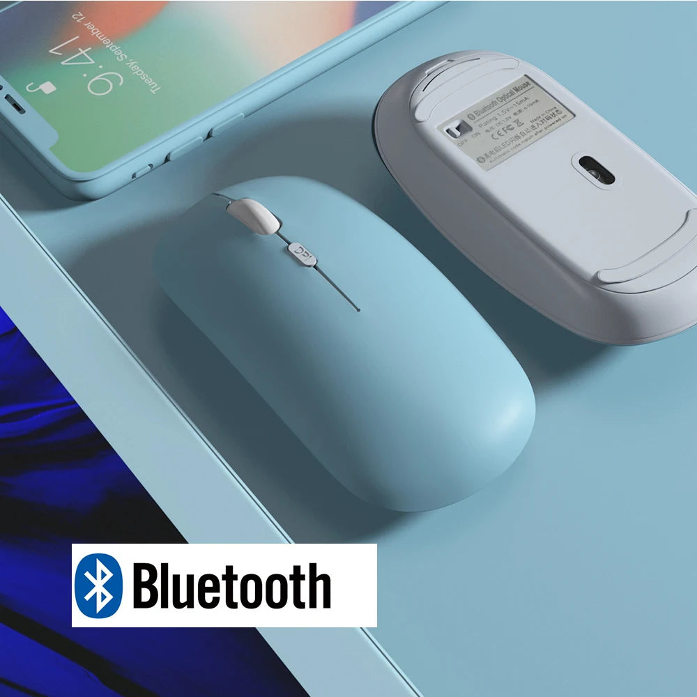 Wireless Bluetooth Mouse for Ipad Samsung Huawei Lenovo Mipad Android Windows Tablet Battery Mouse for Laptop Notebook Computer