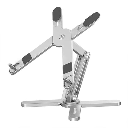 Yuwvo Aluminum X Foldable Laptop Stand 360 Rotating Riser for 13/17 Inch Macbook Pro 32X8X6 Cm Lightweight & Convenient
