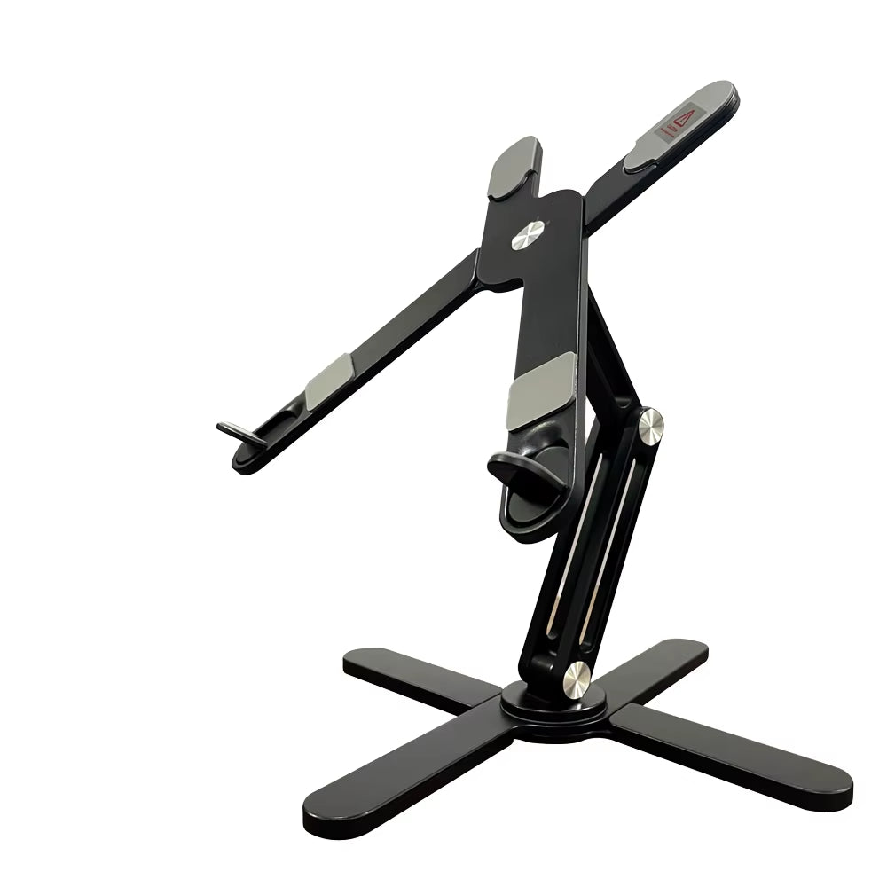 Yuwvo Aluminum X Foldable Laptop Stand 360 Rotating Riser for 13/17 Inch Macbook Pro 32X8X6 Cm Lightweight & Convenient
