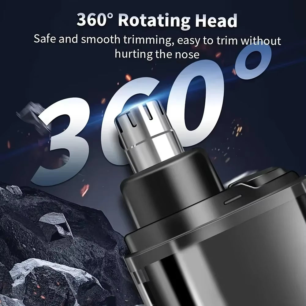 Nose Ear Hair Trimmer for Men - USB C Rechargeable Portable Fast Charge, Compact Grooming Kit
